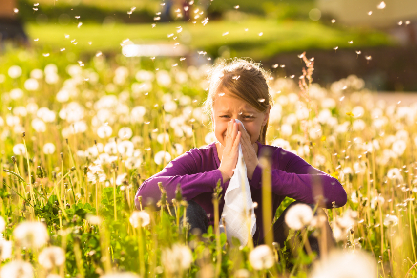 Petite fille et pollen